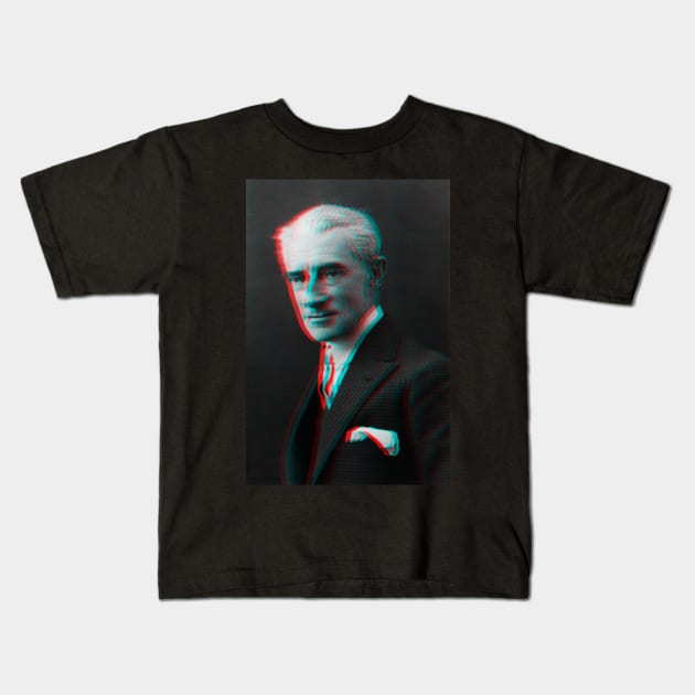 Maurice Ravel Kids T-Shirt by TheMusicophile